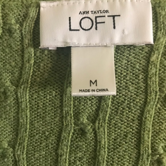 Ann Taylor LOFT light green rabbit hair sweater - Picture 2 of 6
